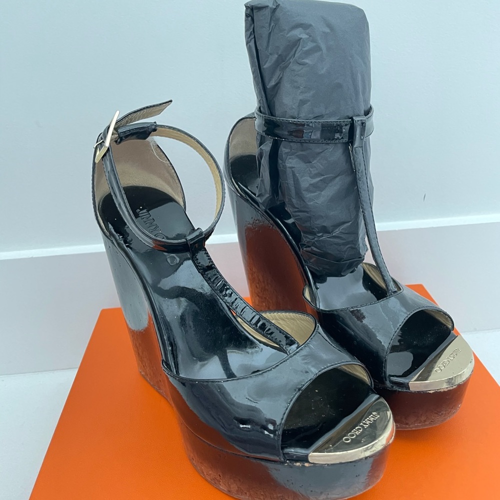 Black Jimmy Choo Wedges